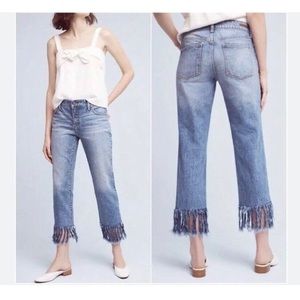 Pilcro and the Letterpress Hyphen Distressed Frayed Hem Jeans Size 26 US 4. D21